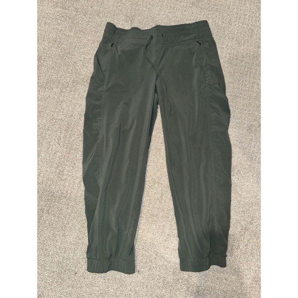 Athleta Trekkie North Jogger Women 6 Green Gray Ruched Hiking Pants